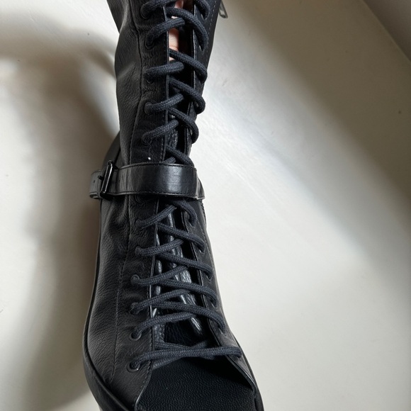 Ann Demeulemeester lace up wedge ankle boots. - Picture 6 of 7